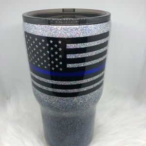 Custom glitter tumbler